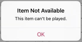 Item not AvailableThis item can't be played.